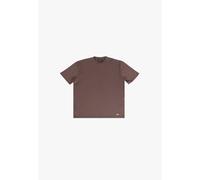 T-Shirt DROPSIZE "Dropsize HEAVY OVERSIZE METAL PATCH T-SHIRT", Damen, Gr. M, acid washed braun, 100% Baumwolle, unifarben, oversize, Rundhals, Shirts T-Shirt (65238309-M)