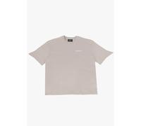 T-Shirt DROPSIZE "Dropsize HEAVY OVERSIZE STRTCLB T-SHIRT", Damen, Gr. L, pumice stone, 100% Baumwolle, bedruckt, oversize, Rundhals, Shirts T-Shirt (94595051-L) pumice stone