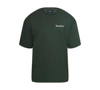 T-Shirt DROPSIZE "Dropsize Herren Heavy Embo T-Shirt", Damen, Gr. XS, dunkelgrün, 100% Baumwolle, bedruckt, oversize, Rundhals, Shirts T-Shirt (41774930-XS)