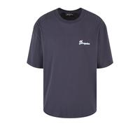T-Shirt DROPSIZE "Dropsize Herren Heavy Grow Rich T-Shirt", Damen, Gr. S, navy, 100% Baumwolle, bedruckt, oversize, Rundhals, Shirts T-Shirt (95534003-S)