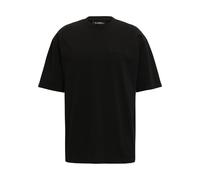 T-Shirt DROPSIZE "Dropsize Herren Heavy Oversize Embo T-Shirt", Jungen, Gr. L, schwarz, 100% Baumwolle, bedruckt, oversize, Rundhals, Shirts T-Shirt (75607063-L) schwarz