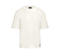 T-Shirt DROPSIZE "Dropsize Herren Heavy Oversize Metal Patch Basic T-Shirt", Jungen, Gr. XL, weiß (cream weiß), 100% Baumwolle, bedruckt, oversize, Rundhals, Shirts T-Shirt (11772208-XL) cream weiß