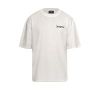T-Shirt DROPSIZE "Dropsize Herren Heavy V2 Embo T-Shirt", Jungen, Gr. XS, weiß (cream weiß), 100% Baumwolle, bedruckt, oversize, Rundhals, Shirts T-Shirt (51371066-XS) cream weiß