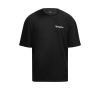 T-Shirt DROPSIZE "Dropsize Herren Heyvy Oversize Crew Dove T-Shirt", Damen, Gr. XS, washed schwarz, 100% Baumwolle, bedruckt, oversize, Rundhals, Shirts T-Shirt (36898125-XS)