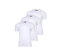 T-Shirt DSQUARED2 "T-Shirt TRI-PACK T-SHIRT 3er Pack", Herren, Gr. XL, weiß, Obermaterial: 94% Baumwolle CO. 6% Elasthan EL., Shirts T-Shirt (47043631-XL) weiß