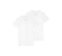 DSTREZZED Herren T-Shirt, V-Neck, 2er Pack - Eastwood, Slim Fit, Baumwolle-Viskose-Mix Weiß / XL XL Weiß