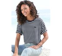 ELBSAND T-Shirt Damen marine-creme gestreift Gr.XXL (44)