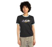 T-Shirt ELEMENT "Second Nature Ringer", Damen, Gr. L, schwarz (off schwarz), Obermaterial: 100% Baumwolle., Shirts T-Shirt (32601358-L) off schwarz