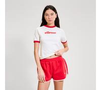 T-Shirt ELLESSE "ALBENGA TEE", Damen, Gr. 44, sanftes weiß, re, Obermaterial: 95% Baumwolle, 5% Elasthan, normal, Rundhals, Shirts T-Shirt (23296713-44) sanftes weiß, re