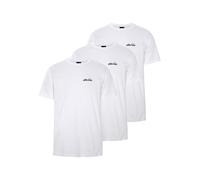 T-Shirt ELLESSE "AZZINI TEE (3 PACK)", Herren, Gr. M, weiß, Single Jersey, Obermaterial: 100% Baumwolle, Rundhals, Shirts T-Shirt, 3er-Pack, Kurzarm, mit Rundhalsausschnitt, aus Baumwolle (62405413-M)