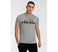 T-Shirt ELLESSE "SL PRADO TEE", Herren, Gr. XXL, grau (grau marl), Obermaterial: 100% Baumwolle, Basic schmal hüftlang, Rundhals, Shirts T-Shirt (66677116-XXL) grau marl