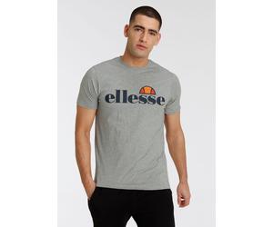 T-Shirt ELLESSE "SL PRADO TEE", Herren, Gr. XXL, grau (grau marl), Obermaterial: 100% Baumwolle, Basic schmal hüftlang, Rundhals, Shirts T-Shirt (66677116-XXL) grau marl