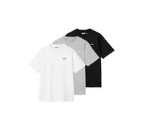 ellesse Herren T-Shirt, 3er Pack - Zivola Tee, Kurzarm, Rundhals, Logo, Baumwolle, einfarbig Schwarz/Weiß/Grau / L L Mehrfarbig