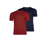 T-Shirt EMPORIO ARMANI "T-Shirt ENDURANCE 2er Pack", Herren, Gr. XL, bunt (blau, rot), Obermaterial: 95% Baumwolle CO. 5% Elasthan EL., Shirts T-Shirt (47208436-XL) blau, rot