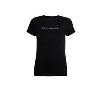 EMPORIO ARMANI Damen T-Shirt, Rundhals - ESSENTIAL COTTON, Regular Fit, Logo Schwarz XL