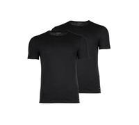 T-Shirt EMPORIO ARMANI "T-Shirt ESSENTIAL LOGOLABEL 2er Pack", Herren, Gr. XXL, schwarz, Obermaterial: 95% Baumwolle CO. 5% Elasthan EL., Shirts T-Shirt (26503343-XXL) schwarz