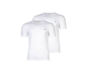 T-Shirt EMPORIO ARMANI "T-Shirt SOFT TOUCH BAMBOO VISCOSE 2er Pack", Herren, Gr. XL, weiß, Obermaterial: 95% Viskose CV. 5% Elasthan EL., Shirts T-Shirt (87187752-XL) weiß