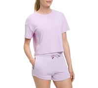 T-Shirt ENERGETICS "DA.-T-SHIRT OZELLA SHORT SLEEVE W", Damen, Gr. S, rosa (lila), Jersey, Obermaterial: 63% Polyester, 33% Viskose, 4% Elasthan, Rundhals, Shirts T-Shirt, sportlicher Stil, Kurzarm, f