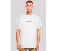 T-Shirt F4NT4STIC "AC/DC PWRUP Stickerei", Damen, Gr. XXL, weiß, Obermaterial: 100% Baumwolle, oversize, Rundhals, ohne Bündchen, Shirts T-Shirt, Premium Qualität, Logo-Stickerei (91339518-XXL) weiß