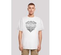 T-Shirt F4NT4STIC "ACDC Rock Band Black Ice", Damen, Gr. S, weiß, Obermaterial: 100% Baumwolle, oversize, Rundhals, ohne Bündchen, Shirts T-Shirt, Print (36999419-S) weiß