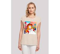 T-Shirt F4NT4STIC "Alice im Wunderland Double Alice", Damen, Gr. 3XL, weiß (sandweiß), Obermaterial: 100% Baumwolle, regular fit, Rundhals, ohne Bündchen, Shirts T-Shirt, Retro, Heroes of Childhood, T