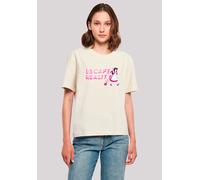 T-Shirt F4NT4STIC "Alice im Wunderland Escape Reality", Damen, Gr. 3XL, weiß (sandweiß), Obermaterial: 100% Baumwolle, oversize, Rundhals, ohne Bündchen, Shirts T-Shirt, Retro, Heroes of Childhood, TV