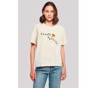 T-Shirt F4NT4STIC "Alice im Wunderland Escape Reality Falling", Damen, Gr. 3XL, weiß (sandweiß), Obermaterial: 100% Baumwolle, oversize, Rundhals, ohne Bündchen, Shirts T-Shirt, Retro, Heroes of Child