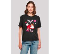 T-Shirt F4NT4STIC "Alice im Wunderland Tick Tock", Damen, Gr. 5XL, schwarz, Obermaterial: 100% Baumwolle, oversize, Rundhals, ohne Bündchen, Shirts T-Shirt, Retro, Heroes of Childhood, TV Serie (55833