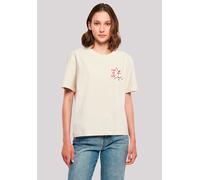 T-Shirt F4NT4STIC "Alice im Wunderland You Go Girl", Damen, Gr. 3XL, weiß (sandweiß), Obermaterial: 100% Baumwolle, oversize, Rundhals, ohne Bündchen, Shirts T-Shirt, Retro, Heroes of Childhood, TV Se