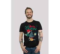 T-Shirt F4NT4STIC "Arielle die Meerjungfrau Weihnachten", Damen, Gr. M, schwarz, Obermaterial: 100% Baumwolle, regular fit, Rundhals, ohne Bündchen, Shirts T-Shirt, Print (58126231-M) schwarz