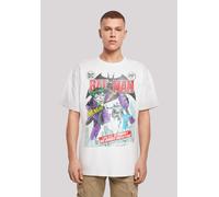 T-Shirt F4NT4STIC "Batman Joker Playing Card Cover", Damen, Gr. XL, weiß, Obermaterial: 100% Baumwolle, oversize, Rundhals, ohne Bündchen, Shirts T-Shirt, Print (27024411-XL) weiß