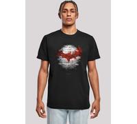 T-Shirt F4NT4STIC "Batman Logo Wall", Damen, Gr. 3XL, schwarz, Obermaterial: 100% Baumwolle, regular fit, Rundhals, ohne Bündchen, Shirts T-Shirt, Herren,Premium Merch,Regular-Fit,Basic,Bedruckt (8304