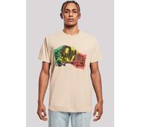 T-Shirt F4NT4STIC "Bob Marley Chords Reggae Music by Rock Off", Damen, Gr. L, beige (sand), Obermaterial: 100% Baumwolle, regular fit, Rundhals, ohne Bündchen, Shirts T-Shirt, Premium Qualität, Musik 