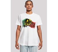 T-Shirt F4NT4STIC "Bob Marley Chords Reggae Music by Rock Off", Damen, Gr. XXL, weiß, Obermaterial: 100% Baumwolle, regular fit, Rundhals, ohne Bündchen, Shirts T-Shirt, Premium Qualität, Musik (89721