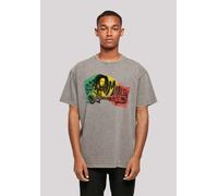 T-Shirt F4NT4STIC "Bob Marley Chords Reggae Music", Herren, Gr. M, grau (asphalt), Obermaterial: 100% Baumwolle, oversize, Rundhals, ohne Bündchen, Shirts T-Shirt, Premium Qualität, Musik, By Rock Off