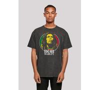 T-Shirt F4NT4STIC "Bob Marley Logo Badge Reggae Music", Herren, Gr. XL, schwarz, Obermaterial: 100% Baumwolle, oversize, Rundhals, ohne Bündchen, Shirts T-Shirt, Premium Qualität, Musik, By Rock Off (