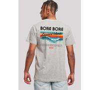 T-Shirt F4NT4STIC "Bora Bora Leewards Island", Damen, Gr. 4XL, grau (erdgrau), Obermaterial: 100% Baumwolle, regular fit, Rundhals, ohne Bündchen, Shirts T-Shirt, Premium Qualität (63860360-4XL) erdgr