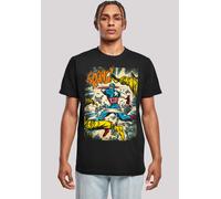 T-Shirt F4NT4STIC "Captain America Spang", Damen, Gr. XL, schwarz, Obermaterial: 100% Baumwolle, regular fit, Rundhals, ohne Bündchen, Shirts T-Shirt, Print (38844058-XL) schwarz