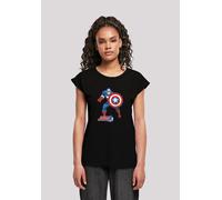 T-Shirt F4NT4STIC "Captain America The First Avenger", Damen, Gr. 3XL, schwarz, Obermaterial: 100% Baumwolle, regular fit, Rundhals, ohne Bündchen, Shirts T-Shirt, Print (89858615-XXXL) schwarz