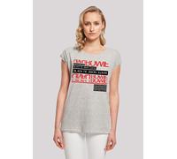 T-Shirt F4NT4STIC "David Bowie Black Tie White Noise", Damen, Gr. 4XL, grau (erdgrau), Obermaterial: 100% Baumwolle, regular fit, Rundhals, ohne Bündchen, Shirts T-Shirt, Print (39746036-4XL) erdgrau