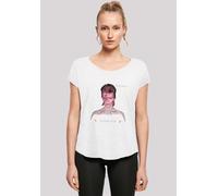 T-Shirt F4NT4STIC "David Bowie My Love For You", Damen, Gr. S, weiß, Obermaterial: 100% Baumwolle, regular fit, Rundhals, ohne Bündchen, Shirts T-Shirt, Print (70285629-S) weiß