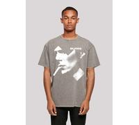 T-Shirt F4NT4STIC "David Bowie Oversize T-Shirt", Damen, Gr. XXL, grau (asphalt), Obermaterial: 100% Baumwolle, oversize, Rundhals, ohne Bündchen, Shirts T-Shirt, Print (29652522-XXL) asphalt