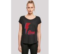 T-Shirt F4NT4STIC "David Bowie Red Bolt", Damen, Gr. XXL, schwarz, Obermaterial: 100% Baumwolle, regular fit, Rundhals, ohne Bündchen, Shirts T-Shirt, Print (72357234-XXL) schwarz