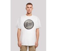 T-Shirt F4NT4STIC "David Bowie Rock Music Band Circle Logo", Damen, Gr. 5XL, weiß, Obermaterial: 100% Baumwolle, oversize, Rundhals, ohne Bündchen, Shirts T-Shirt, Print (60290427-5XL) weiß