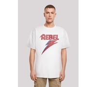 T-Shirt F4NT4STIC "David Bowie Rock Music Band Distressed Rebel", Damen, Gr. 4XL, weiß, Obermaterial: 100% Baumwolle, oversize, Rundhals, ohne Bündchen, Shirts T-Shirt, Print (54824864-4XL) weiß