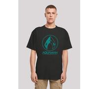 T-Shirt F4NT4STIC "DC Comics Aquaman Aqua Logo", Herren, Gr. XXL, schwarz, Obermaterial: 100% Baumwolle, oversize, Rundhals, ohne Bündchen, Shirts T-Shirt, Print (33684269-XXL) schwarz