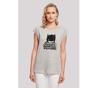 T-Shirt F4NT4STIC "DC Comics Batman Always Be Yourself", Damen, Gr. XS, grau (erdgrau), Obermaterial: 100% Baumwolle, regular fit, Rundhals, ohne Bündchen, Shirts T-Shirt, Print (20800330-XS) erdgrau