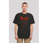 T-Shirt F4NT4STIC "DC Comics Batman Arkham Bats X Drip", Damen, Gr. 5XL, schwarz, Obermaterial: 100% Baumwolle, oversize, Rundhals, ohne Bündchen, Shirts T-Shirt, Print (89016517-5XL) schwarz