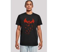 T-Shirt F4NT4STIC "DC Comics Batman Arkham Knight Bats X Drip", Herren, Gr. M, schwarz, Obermaterial: 100% Baumwolle, regular fit, Rundhals, ohne Bündchen, Shirts T-Shirt, Print (60319456-M) schwarz
