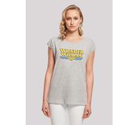 T-Shirt F4NT4STIC "DC Comics Superhelden Wonder Woman Crackle Logo", Damen, Gr. XS, grau (erdgrau), Obermaterial: 100% Baumwolle, regular fit, Rundhals, ohne Bündchen, Shirts T-Shirt, Print (71463814-